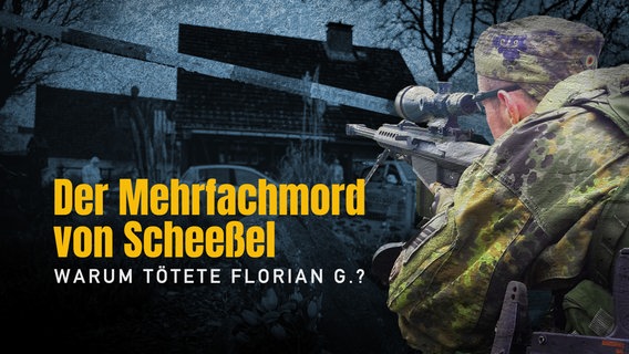 Ein Soldat in Uniform zielt liegend mit einem Gewehr auf ein Haus © NDR/dpa/Sina Schuldt/privat 